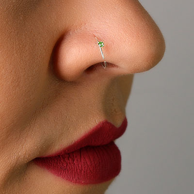 Piercing de Prata Argola para Nariz 