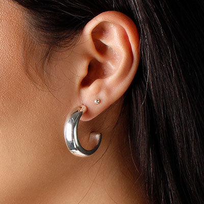Argola de Prata Lisa - 55159