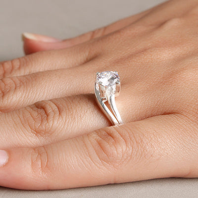 Anel de Prata Solitário