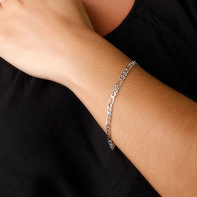 Pulseira de Prata em Elos