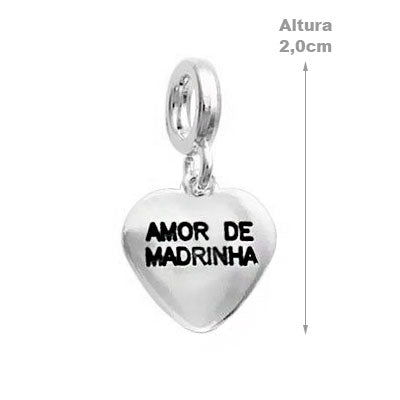 Berloque de Prata Coração 