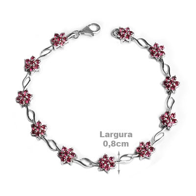Pulseira de Prata Flor