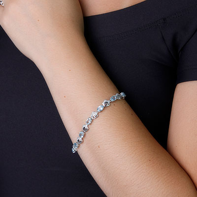 Pulseira de Prata com Topázio - 56242