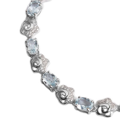 Pulseira de Prata com Topázio - 56242