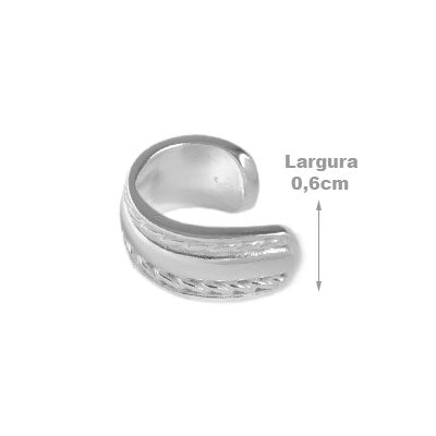 Piercing de Prata Pressão para Orelha