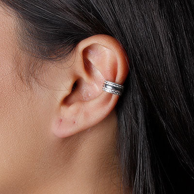 Piercing de Prata Pressão para Orelha