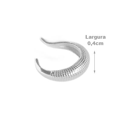 Piercing de Prata Pressão para Orelha 