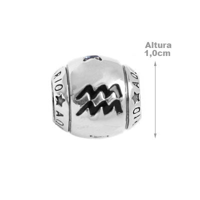 Berloque de Prata Signo de Aquário