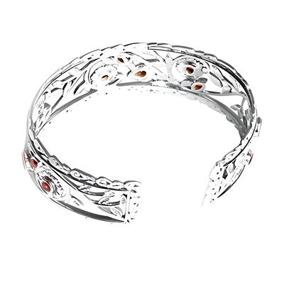 Bracelete de Prata com Granada