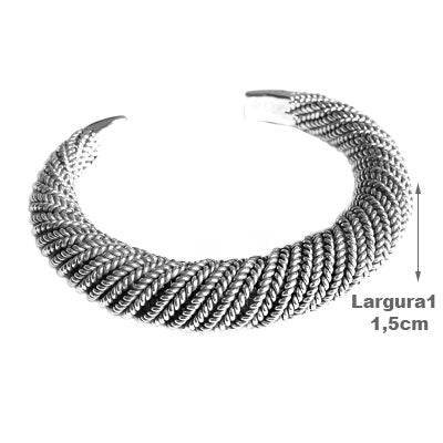 Bracelete de Prata Trabalhado 