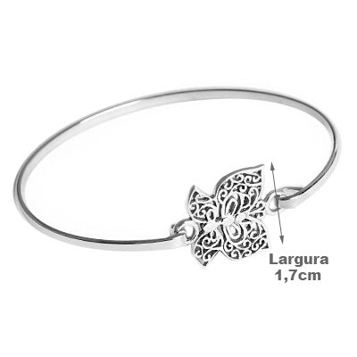 Bracelete de Prata Borboleta