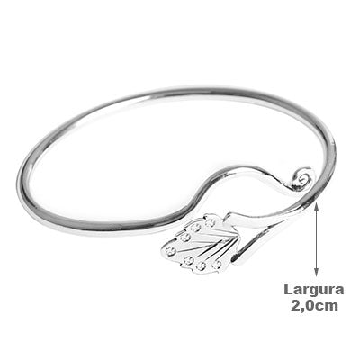 Bracelete de Prata Folha
