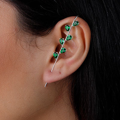 Brinco de Prata Contorno de Orelha(Ear Cuff)