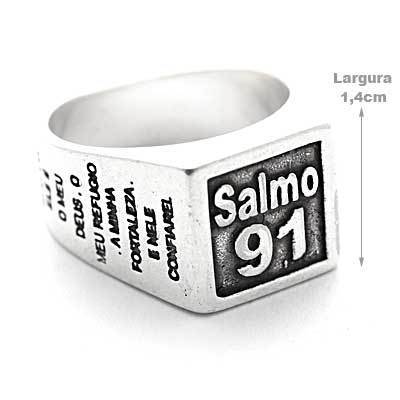 Anel de Prata Salmo 91