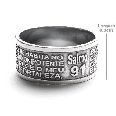 Anel de Prata Salmo 91