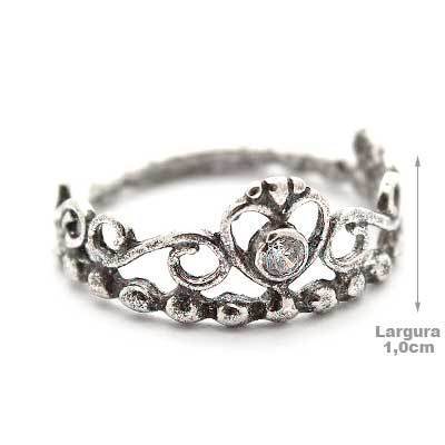 Anel de Prata Coroa - 35067 - soprata