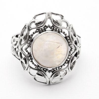 Anel de Prata com Pedra da Lua
