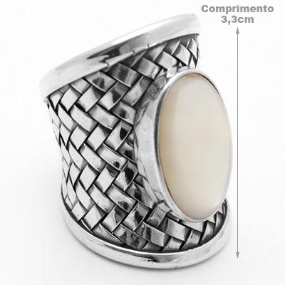 Anel de Prata com Madrepérola