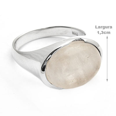 Anel de Prata com Pedra da Lua