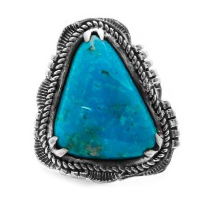 Anel de Prata com Turquesa - 41602