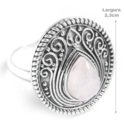 Anel de Prata com Pedra da Lua