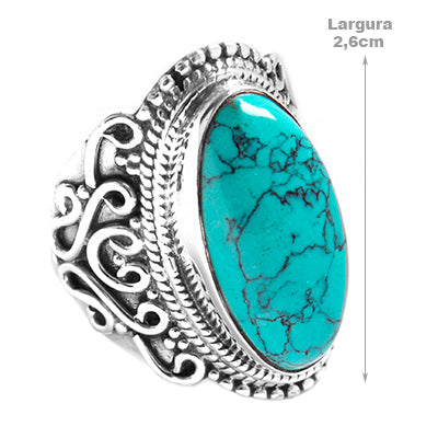 Anel de Prata com Turquesa