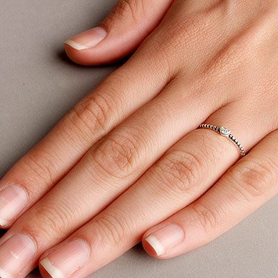 Anel de Prata Coração 