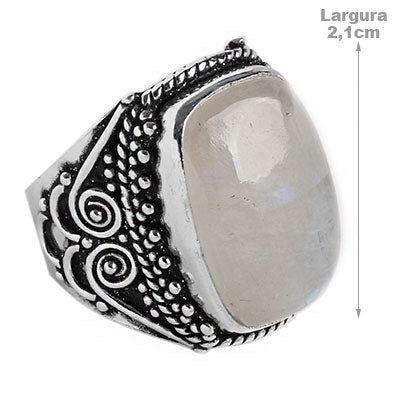 Anel de Prata Pedra da Lua