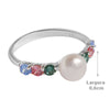 Anel de Prata com Pedras - 53396
