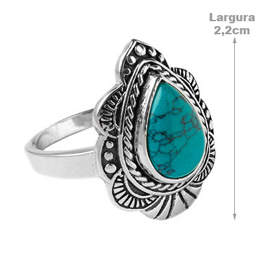 Anel de Prata com Turquesa