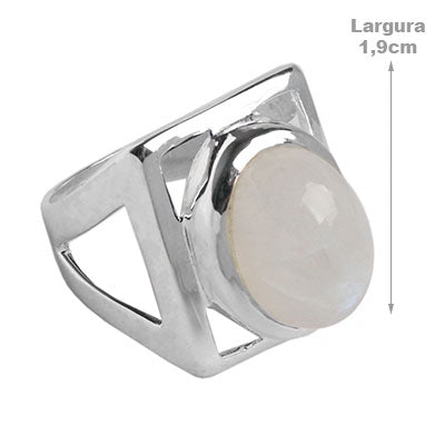 Anel de Prata com Pedra da Lua