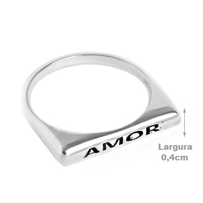 Anel de Prata Amor