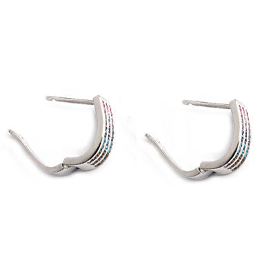 Argola de Prata com Zircônia 