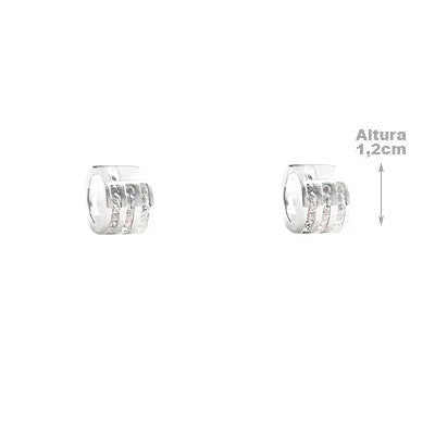Argola de Prata com Zircônias - 15415