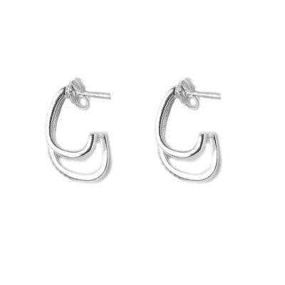 Argola de prata com Zircônia