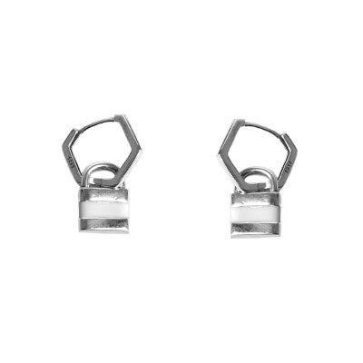 Argola de Prata com Cadeado