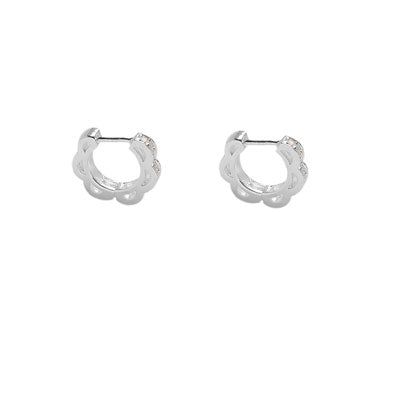 Argola de Prata com Zircônia