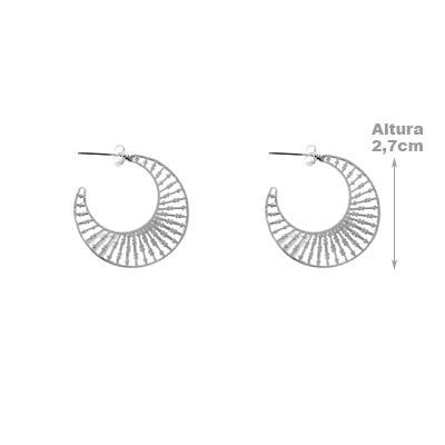 Argola de Prata Vazada