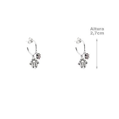 Argola de Prata com Hamsa - 49448