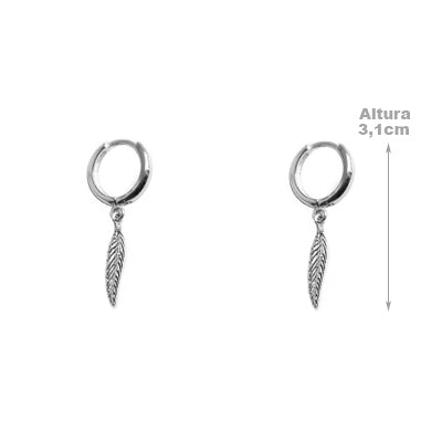 Argola de Prata Pena