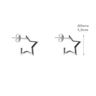 Argola de Prata Estrela.