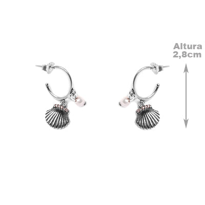 Argola de Prata Concha. 
