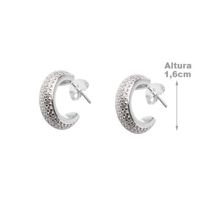 Argola de prata com Zircônia