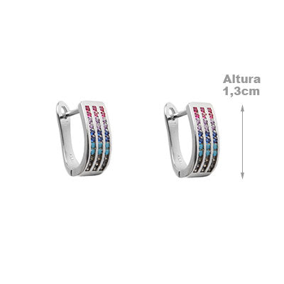 Argola de Prata com Zircônia 