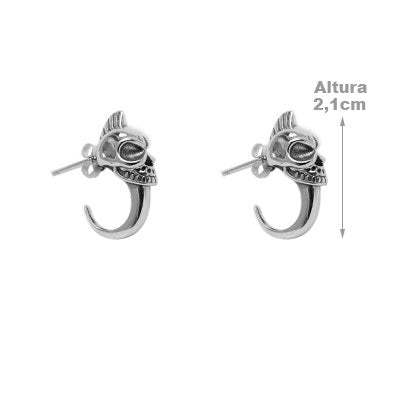 Argola de Prata Caveira 