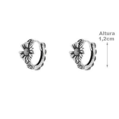 Argola de Prata Flor