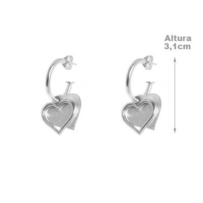 Argola de Prata com Coração