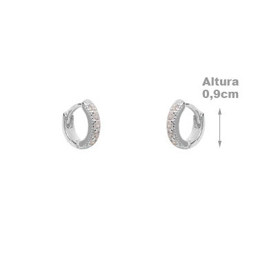 Argola de Prata com Zircônias