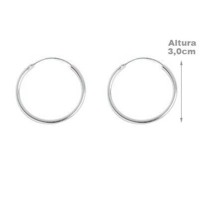 Argola de Prata Lisa