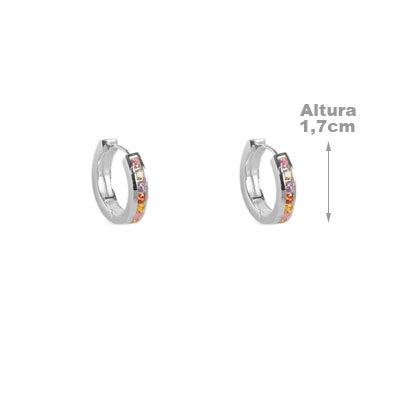 Argola de Prata com Zircônia 